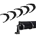 iJDMTOY 5-Piece Rubber Isolators Noise Vibration Dampener Silencers Compatible with Most 20 30 40 42 50 52 Inches Double-Row LED Light Bar (Best Fit for 14pc Heat Sinks)
