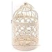 Hosaire Metal Tealight Candle Holder 10 pcs Hanging Lanterns Creative Wedding Home Table Decoration Birdcage White 3.1x5.5 In