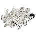 JETEHO 20 Pcs Sterling Silver Cufflink Blanks,Cabochon Cufflink Buttons Base Tray Pendant Frame Setting for DIY Jewelry Making