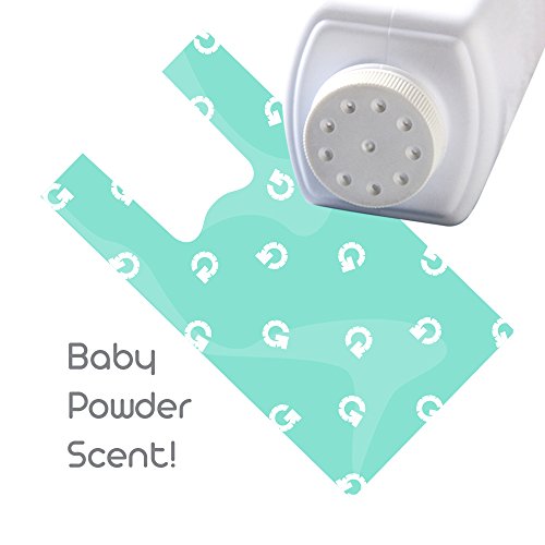 Scented Diaper Bags | Baby Powder Scent | Quick and Easy Disposal | Neutralizes Odors | Disposable | Great for Home or On-The-Go | 200 Bags