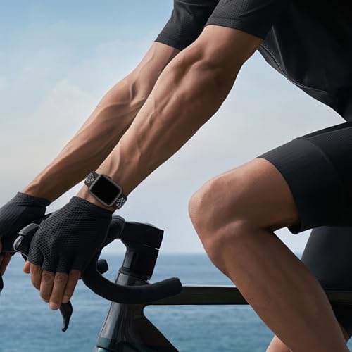 Breathable Silicone Strap Compatible with Apple Watch 40mm 44mm 38mm 46mm 45mm 41mm 42mm 49mm, Sport Silicone Bands for iWatch Series11 10 9 8 7 6 5 4 3 2 1 SE Ultra 3 /2/1, Men and Women
