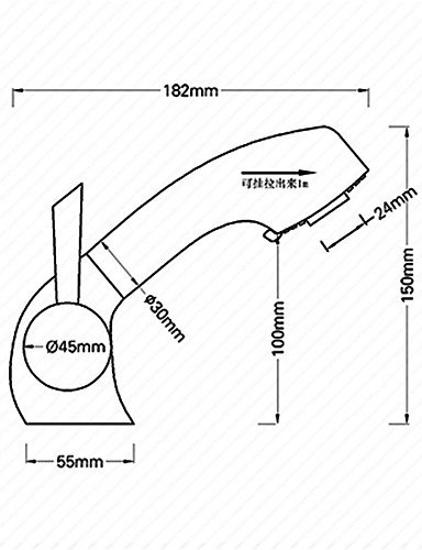 WNHOME-Kchenarmatur-Zeitgenssisch-Mit-ausziehbarer-Brause-Messing-Chrom