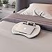 HOME BI Lap Desk for Laptop, Portable Laptop Table with Phone Tablet Holder, Fits up to 15″ Laptop and 9.7” Tablet (White)thumb 2