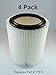 Craftsman / Ridgid Wet/dry Generic Vac Filter 4 Pack Bulk
