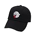 Moore Mens Plain Baseball Cap Cotton Black Fashion Unisex Adjustable Hip Pop Flat Hats (Black-Ghost)