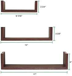 Greenco Corner Shelf, 5 Tier Floating Shelves for