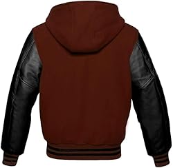GOKTOG Hooded Varsity Jacket Women, Baseball
