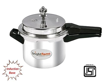 Bright Flame 5 Lts Aluminium Pressure Cooker - Induction Friendly