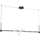Kuzco Lighting Cursive 54-in Black LED Linear Pendant