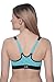Champion Women's High Support Zippered Sports Bra, Sky Blue-Black/2X-Large