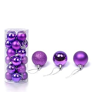 XMYZ 1 stks Kerstboom Opknoping Snuisterij Bal voor Xmas Kerst Verjaardagsfeestje Thuis Opknoping Drop Ornament Home Decorations Paars