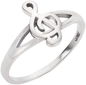 Sterling Silver Euphony Bliss Music Note Ring Size 4