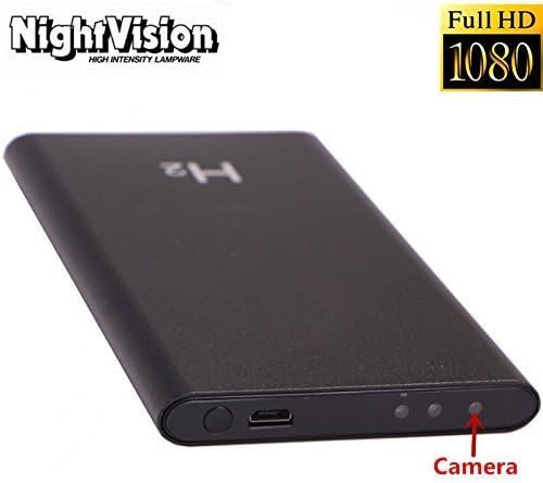 RFV1(tm) 1080P HD Spy DVR Hidden Camera with Night Vision 5000mAh Mobile Power Bank Camcorders Mini DV Video Recorder Cam (32GB Memory Supportable)