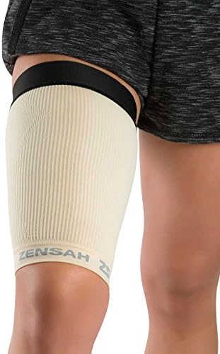 Zensah Thigh Compression Sleeve – Hamstring Support, Quad Compression Sleeve for Men and Women - Thigh Sleeve Wrap, Great for Running, Sports, Groin Pulls