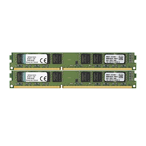 Kingston ValueRAM 16GB Kit (2x8GB) 1600MHz DDR3L Non-ECC CL11 DIMM 1.35V Desktop Memory KVR16LN11K2/16