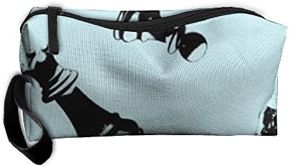 Chess Checkerboard Floral Stylish Anti-bacterial Wear Resistance Cosmetic Bag For Women Makeup Bag Make-up Travel Bag Pencil Case Vacation