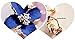 HuntGold 1Pair Flower Earring Fashion Women Ladies Rhinestone Ear Stud Earring(blue)