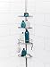 Zenna Home 2190SS, Tension Corner Pole Caddy, Chrome