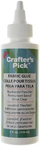 Crafter's Pick Fabric Glue - Washable And Flexible Permanent Bond - 4 Ounces