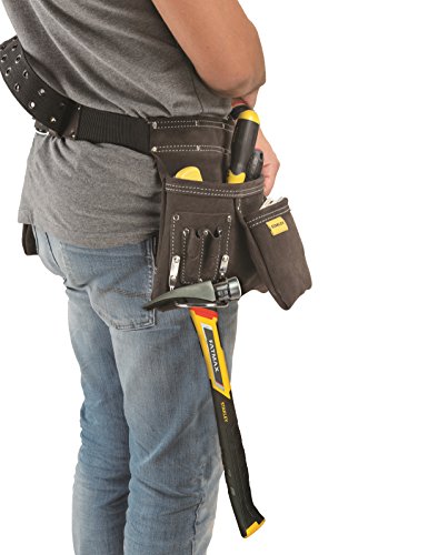 Stanley STST1-80114 Hammer- und Nageltasche aus Büffelleder, Braun/Gelb, L – Bild 4