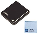 DMW-BCF10 Li-Ion Rechargeable Camera Battery for Panasonic Lumix DMC-TS1, DMC-TS2, DMC-TS3, DMC-F2, DMC-F3, DMC-FH1, DMC-FH20, DMC-FH3, DMC-FX48, DMC-FX75, DMC-FS6, DMC-FS7, DMC-FS8, DMC-FS15, DMC-FS25, DMC-FS42, DMC-FP8 Digital Camera Models &More + Microfiber Cloth | CGA-S/106B