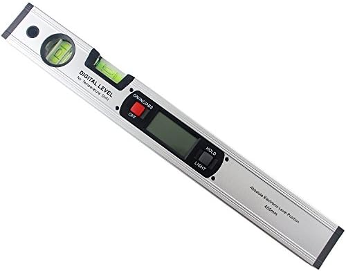 Spirit Level, IUEGB Digital Inclinometer Spirit Level Angle Gauge Finder Upright 360° Range 416mm long with Backlight EG-52318