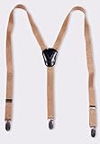Boy's SUSPENDERS Y Shape Back Elastic Button & Clip Convertible by VESUVIO NAPOLI