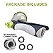SANCEON Garden Hose Nozzle, Heavy Duty Zinc Alloy Water Spray Nozzle, Spiral 8 Adjustable Watering Patterns - Slip Resistant, Labor-saving - for Watering Plants, Cleaning, Showering Pets and Car Wash