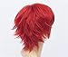 COSPLAZA Cosplay Wig Short Red Halloween Party Hair Boy Anime Synthetic Wigs