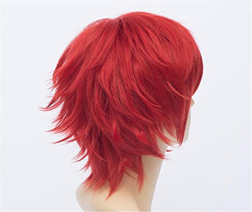 COSPLAZA Cosplay Wig Short Red Halloween Party Hair Boy Anime Synthetic Wigs - Image 5