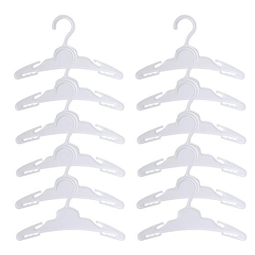 E-TING 12 Pcs 18 inch Girl Doll Clothes Accessories Hangers Compatible with for 18 inch American Girl Doll Clothes