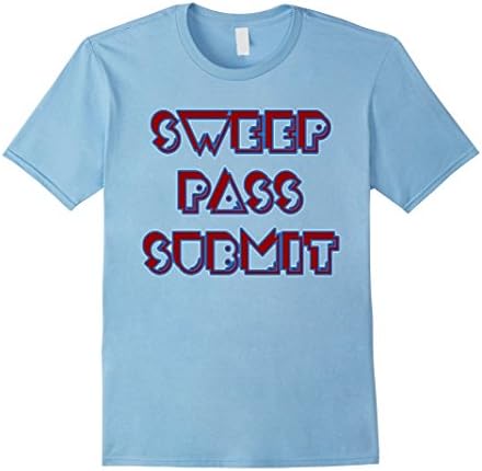 Arte Suave BJJ:  Sweep Pass Submit Brazilian Jiu-Jitsu Shirt - Male Medium - Baby Blue