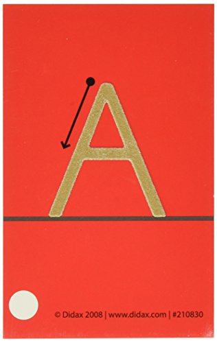Didax Uppercase Sandpaper Letters - 28 Tactile Alphabet Cards for Grades Pre-K to 1st - Educational Letter Resources for Young Learners
