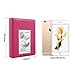Mini Photo Album Book for Instax Fujifilm Polaroids HP Sprocket 2x3 Inch Pictures fugi Photos 64 Pockets Rose Red