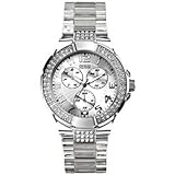 Guess Women's U11656L1 Clear Plastic Quartz Watch with Silver Dial