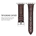 MoKo Compatible Band Replacement for Apple Watch 42mm 44mm Series 4/3/2/1, Premium Genuine Leather Crocodile Pattern Replacement Strap - Brown (Not Fit 38mm 40mm Versions)