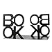 Prettyui Simple Black Book Letter Pattern Metal Bookends Book Organizer for Desk Office Home Decoration Gift