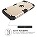 iPod 6th Generation Case, iPod 5th Generation Case, Hocase 3 in 1 Heavy Duty Shock Absorbent Silicone Hard Plastic Full Body Protective Case for iPod touch 6th/5th Generation - Champagne Gold/Black