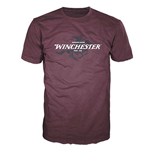 Official Winchester Mens Limited Edition Legend Rider Graphic Short Sleeve T-Shirt (XL, Burgundy)