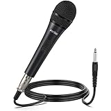 Wired Microphone,Fifine Dynamic Microphone for Speaker Vocal Microphone for Karaoke with On/Off Switch Includes 14.8ft XLR Audio Cable to 1/4'' Audio Connection.(K6)