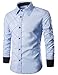 Mada Men's Slim Fit String Shirts Long Sleeve Dress Shirt