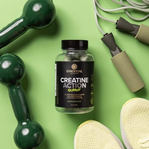 Creatina Creatine Action Gummy sabor Maçã Verde - Essential Nutrition