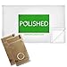 Polished Jewelry Polishing Cloths, Professional Shine in 1-Minute! Set of 3 Jewelry Cleaner Cloths + 2 Anti-Tarnish Storage Bags | Soft Cotton, Non-Scratch Ring Cleaner + Gold, Diamond, Silver Cleaner
