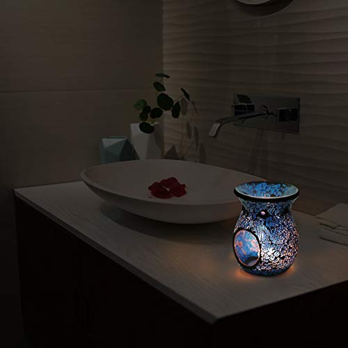 image for Sumworld Mosaic Oil Burner/Essential Oil Burner/Tealights Mosaic Wax M