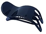 Parcelona French Simply Bear Paw Black Celluloid Medium Side Slide In Jaw Yoga Hair Claw Clip Clamp