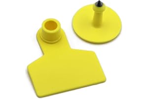 M.Z.A Blank Ear Tags for Goats Sheep Pigs Hogs Cows Cattle Calf Livestock Ear Tag Blank Pig Tags, 100pcs