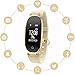 Fitness Tracker,WFCL Women Heart Rate Monitor Activity Sleep Monitor Waterproof Smart Bracelet (Gold)