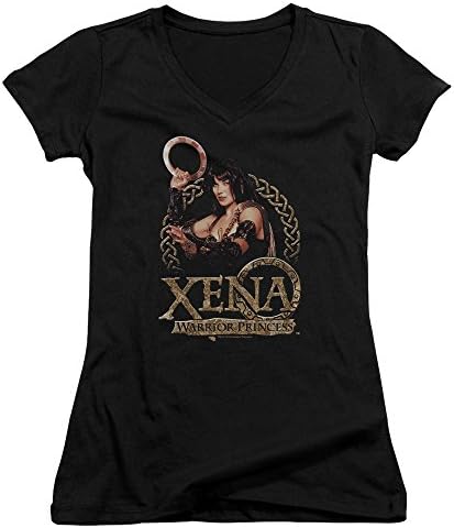 Xena Warrior Princess Royalty Juniors V-Neck Shirt Black MD