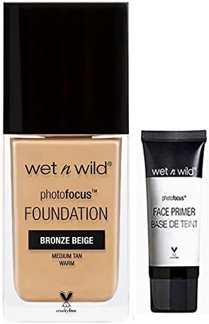 Wet Wild Photo Focus Foundation Bonus Free Mini Primer (Bronze Beige 370C)