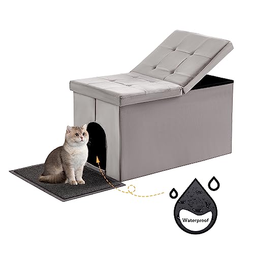 MEEXPAWS Cat Litter Box Enclosure Furniture Hidden Extra Large